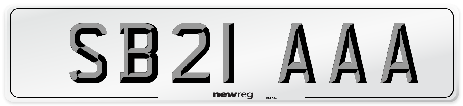 SB21 AAA Number Plate from New Reg
